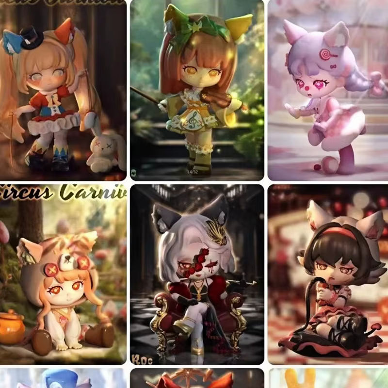 Miroo Circus Carnival Series Blind Box Little Fox Ornament Dekoration aus Kunststoff in Mehrfarbig - Bild 2