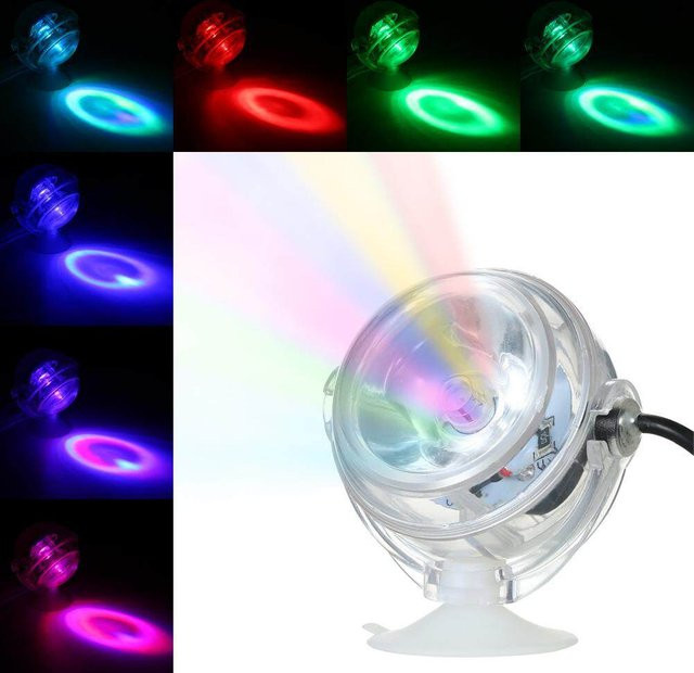 SEVEN MASTER LED Aquarium-Scheinwerfer mit USB-Anschluss und RGB-Farbverlauf in Multicolour und Transparent - Bild 1