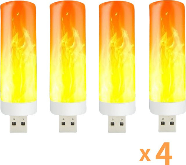 VooVoo USB LED Flammen-Glühbirne mit Flackereffekt in Orange für Home Party Decor - Bild 1