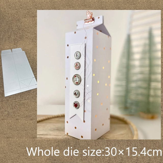 XLDesign Craft Metall-Schablonenform in Weiß für Bastelarbeiten, Stanzform für rechteckige Boxen, Sammelalben und Papierdekorationen - Bild 1
