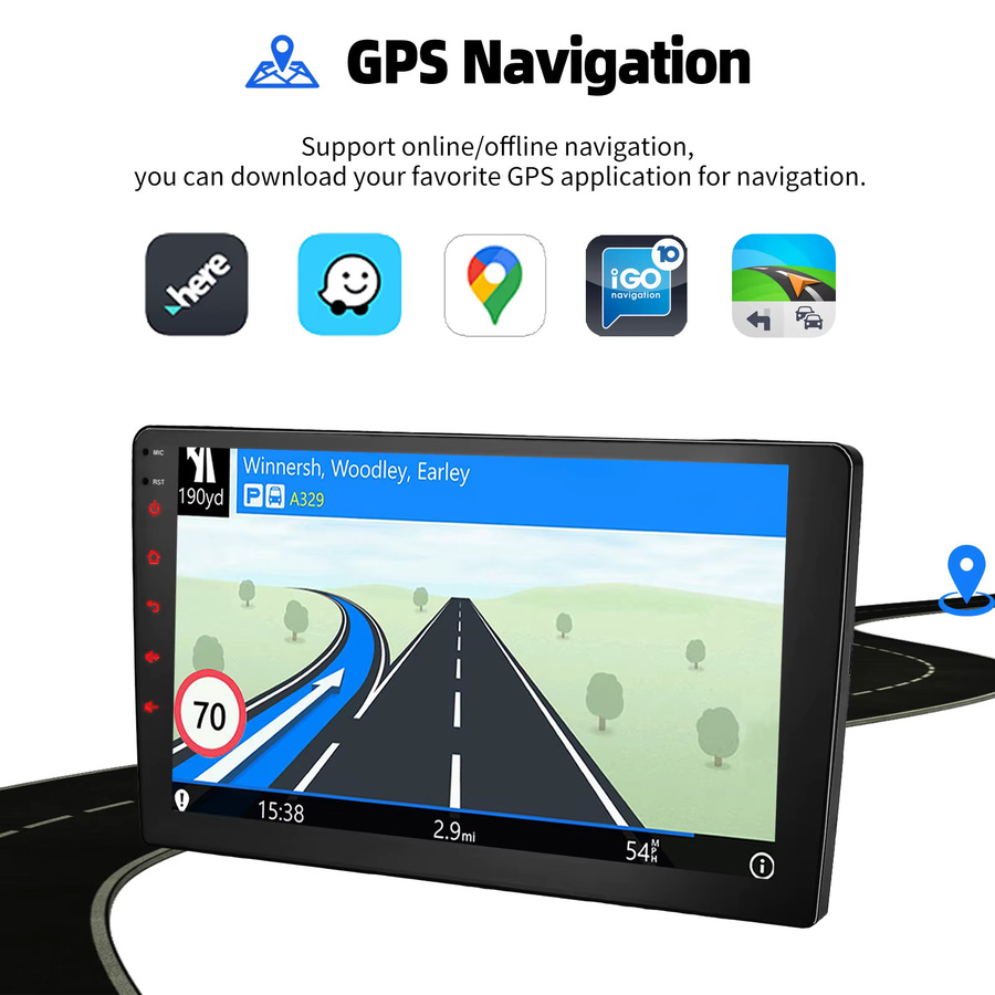 ESSGOO Universal Android 15 Autoradio mit 4+128 GB, Wireless CarPlay, Android Auto, GPS, Bluetooth und Mirror Link in Schwarz - Bild 4