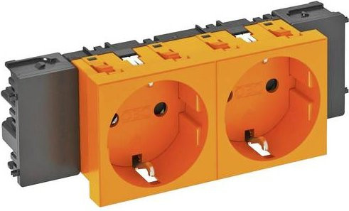 OBO Bettermann Geräteeinsatz Steckdose Orange B/H/T: 13,1 x 9,0 x 4,2 cm - Bild 1