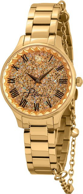 Police Damenuhr, Quarz, Edelstahl, Gold, 34 mm, 3 ATM - Bild 1