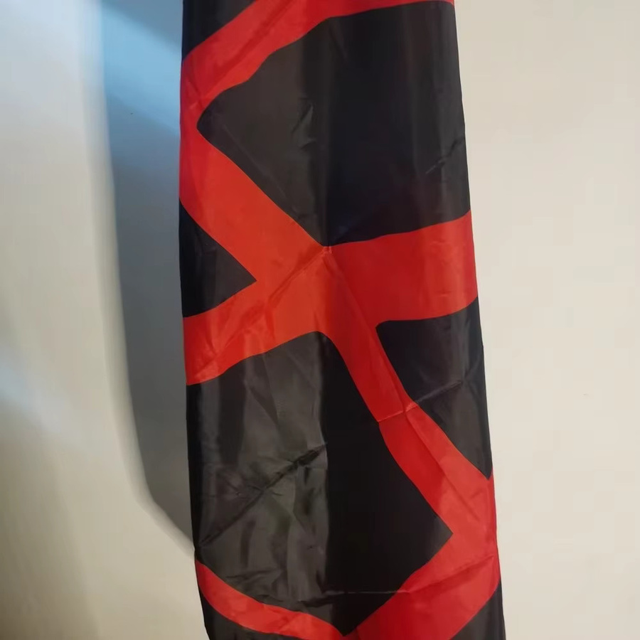 Circle A Anarchie-Flagge aus Polyester, Rot auf Schwarz, Wandbanner für Innen- und Außenbereich, B/H: 90 x 60 cm - Bild 2