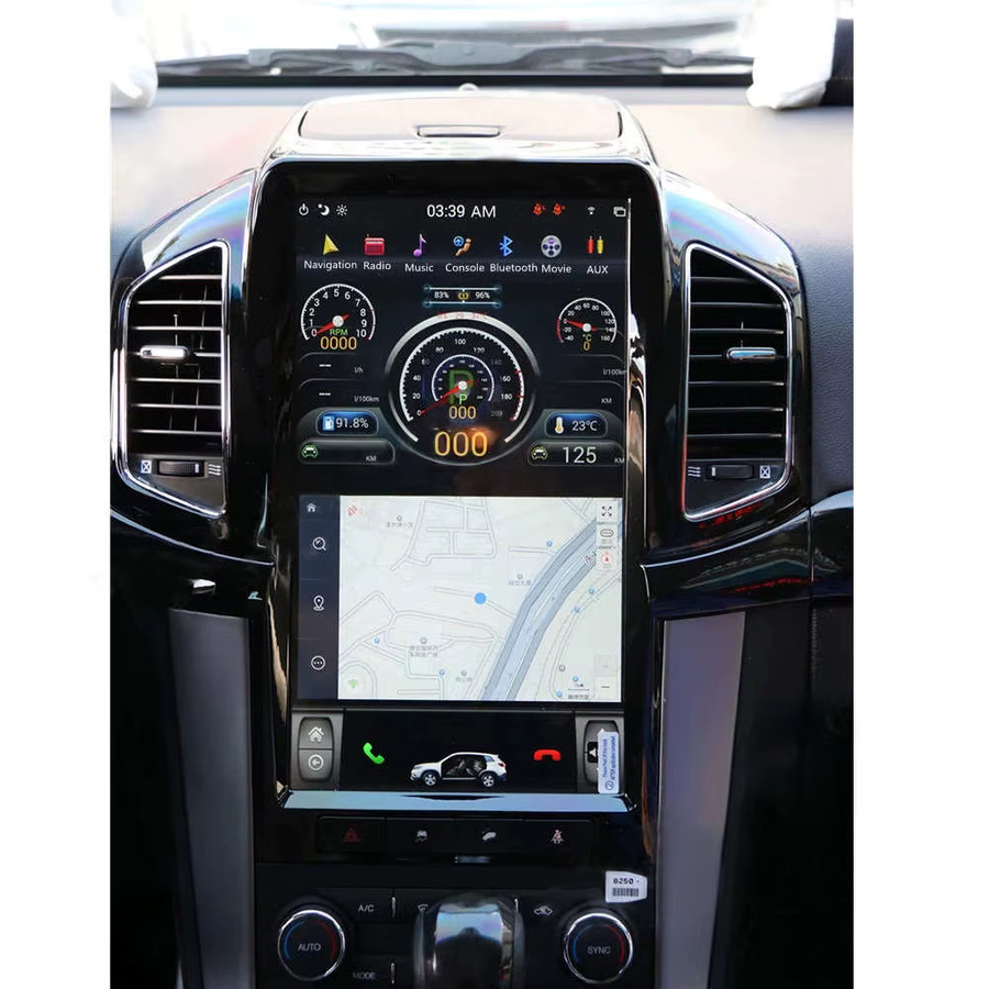Aotsr Android 13.0 Multimedia Radio mit GPS und 8+128GB Speicher für Chevrolet Captiva, Schwarz - Bild 4