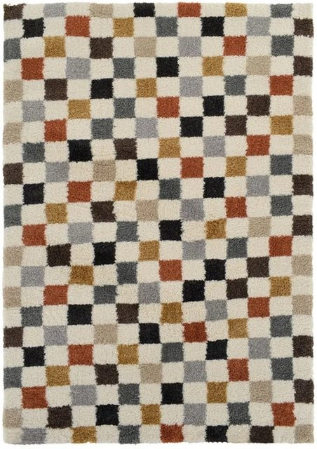 Vercai Rugs Teppich City Karo in Creme und Beige, B/T: 120 x 170 cm - Bild 1