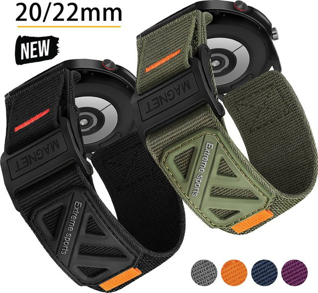 OAKCHARM Uhrenarmband Nylon, geflochten, Schwarz, Unisex - Bild 1
