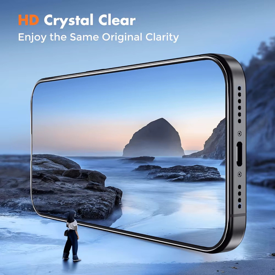 NNBILI 4er-Pack Vollflächiger Handybildschirmschutz aus Gehärtetem Glas, Transparent, HD-Klar, für iPhone 17 16 15 14 13 12 11 Pro Max und 17e - Bild 2