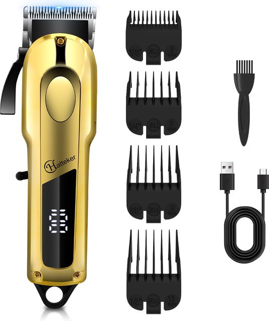Hatteker Barber Skull Haarschneidemaschine Pflegeset, Gold, Unisex - Bild 1