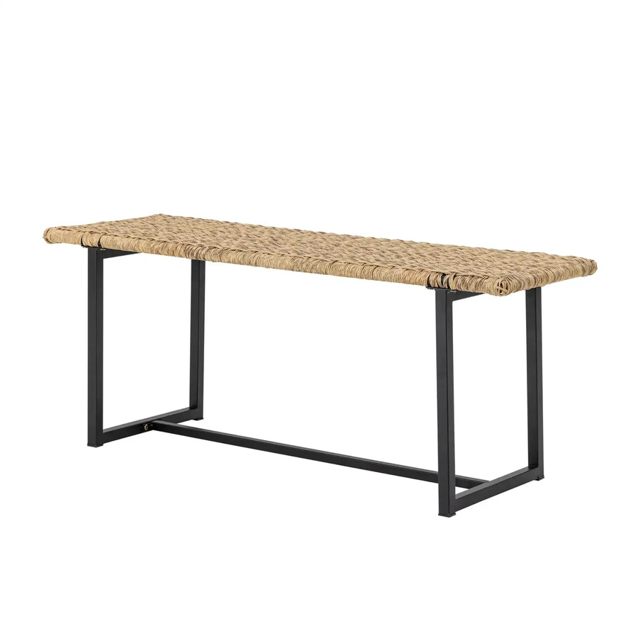 Bloomingville Bank Adilly aus Polyrattan in Naturfarbe Beige mit skandinavischem Design, Breite: 114 cm - Bild 1