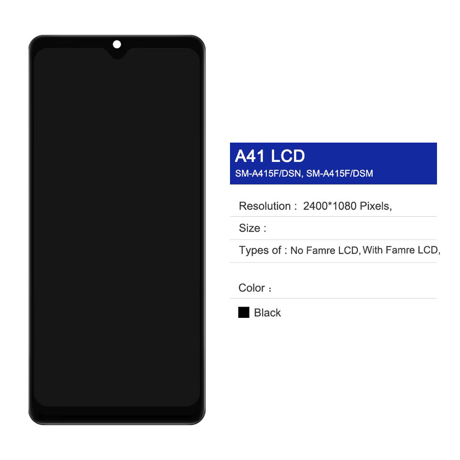 Samsung Galaxy A41 SM-A415F Super AMOLED LCD-Display mit Touchscreen Digitizer Ersatzteil in Schwarz - Bild 2