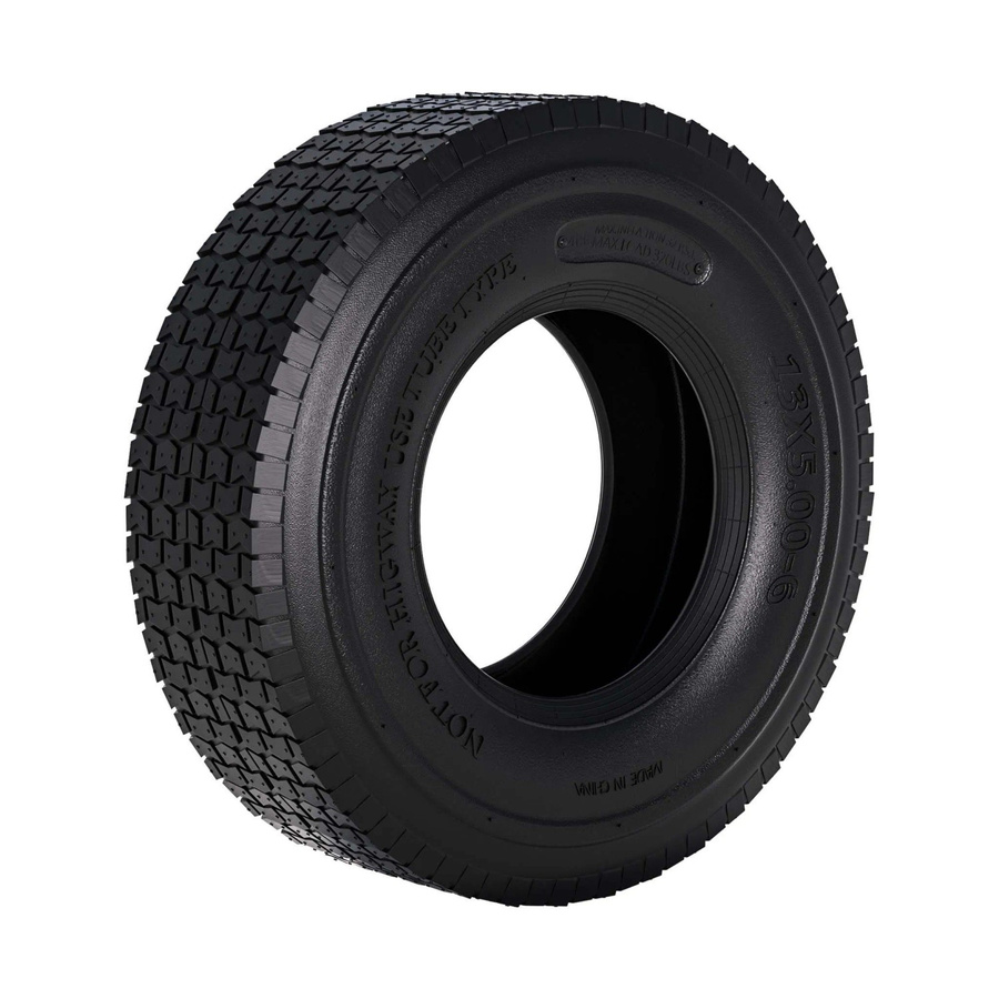 Wiltec Mantel Rasenmäherreifen Schwarz 13X5.00-6 für Rasentraktor - Bild 2