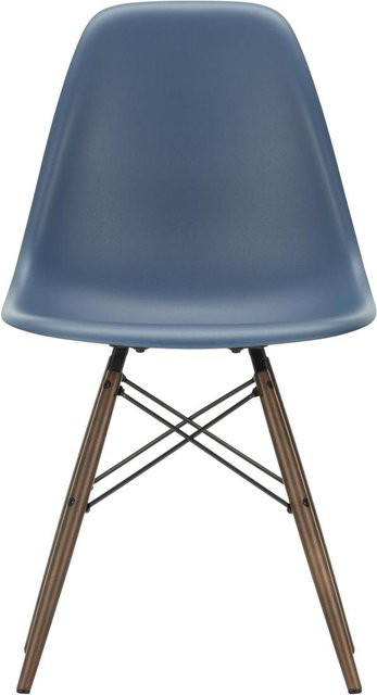 Vitra DSW Eames Plastic Side Chair in Blau aus Kunststoff und Holz mit mattem Finish - Bild 1