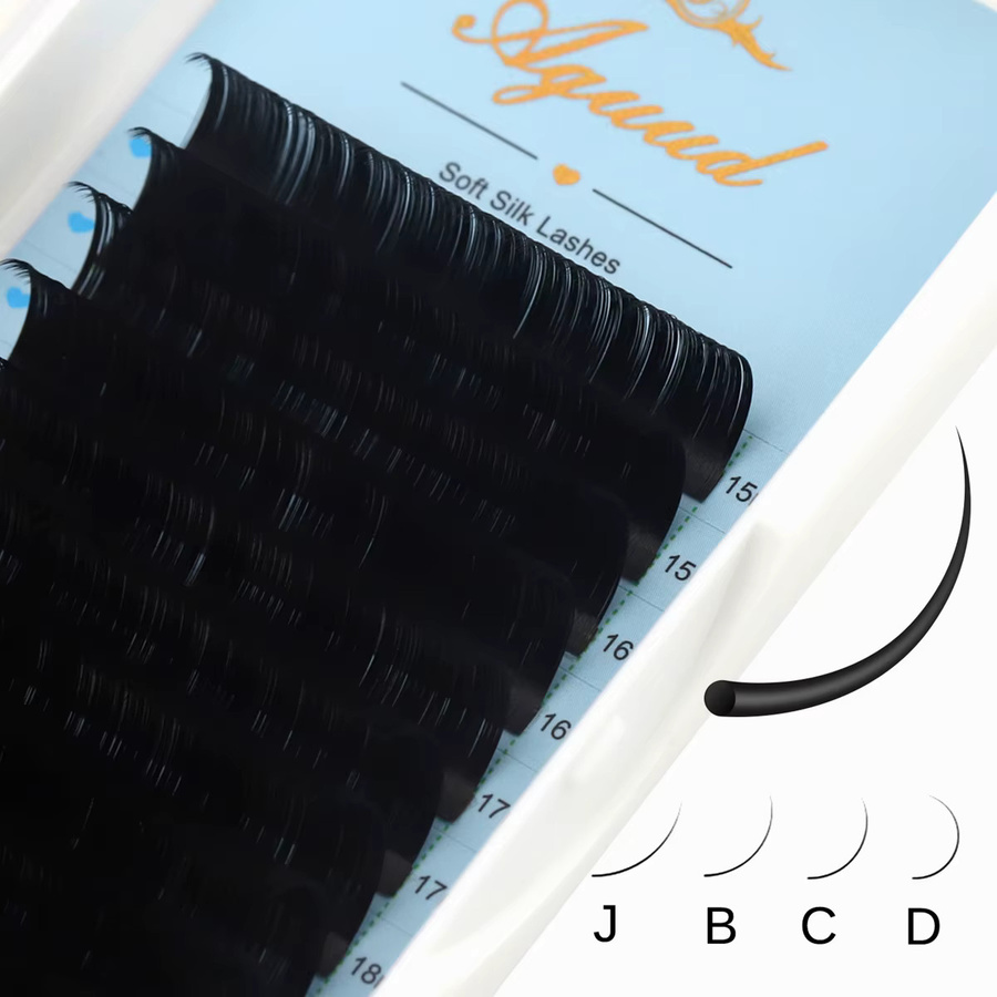 AGUUD Wimpern JBC CC D Curl, Mattschwarz, Matt - Bild 4