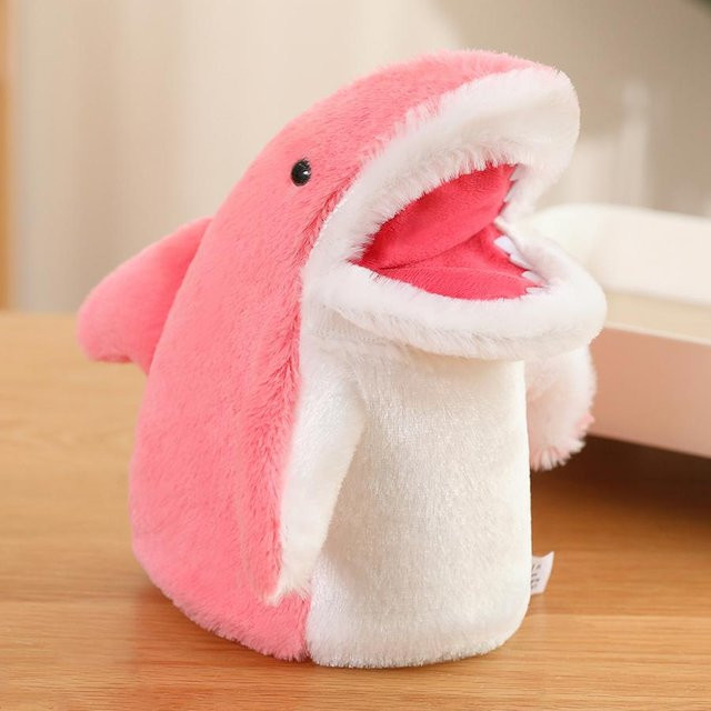 Yiran toy Cartoon-Hai-Handpuppe, Plüschtiere, Rosa - Bild 1