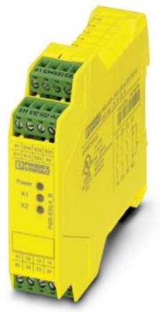 Phoenix Contact Sicherheitsrelais PSR-SCP-24UC/ESL4/3X1/1X2/B, Farbe: Gelb, Betriebsspannung: 24 V/DC, 24 V/AC, 3 Schließer, B/H/T: 22,5 x 99 x 114,5 mm - Bild 1