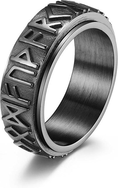 Spinner Ring Edelstahl, Schwarz, Unisex - Bild 1