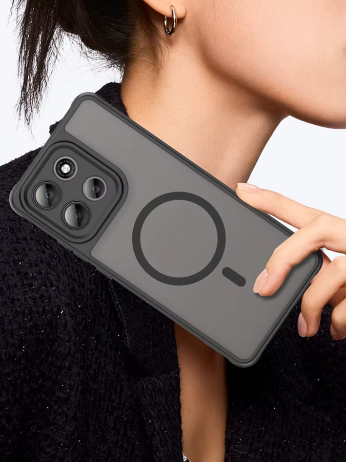 Magnetische transparente Handyhülle für Motorola Moto Edge 60, Edge 60 Pro, Edge 2025, G56 und G86 Fusion 5G in Blau, matte Schutzhülle - Bild 7