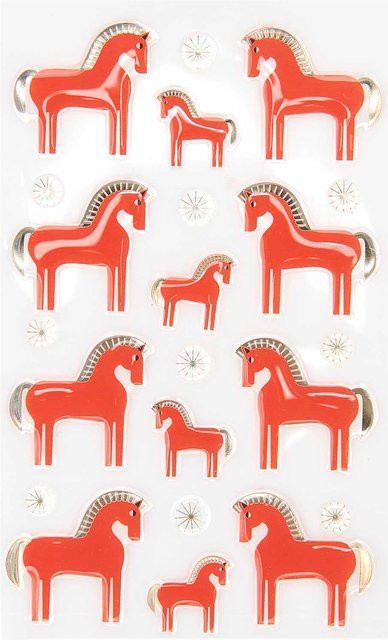 Rico Design Paper Poetry Gelsticker rotes Pferd, 22 Stück - Bild 1