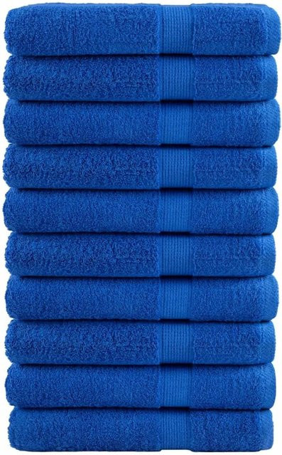vidaXL Premium-Handtuch-Set 10 Stück aus 100% Baumwolle in Blau, 600g/m2, B/H: 100 x 200 cm - Bild 1