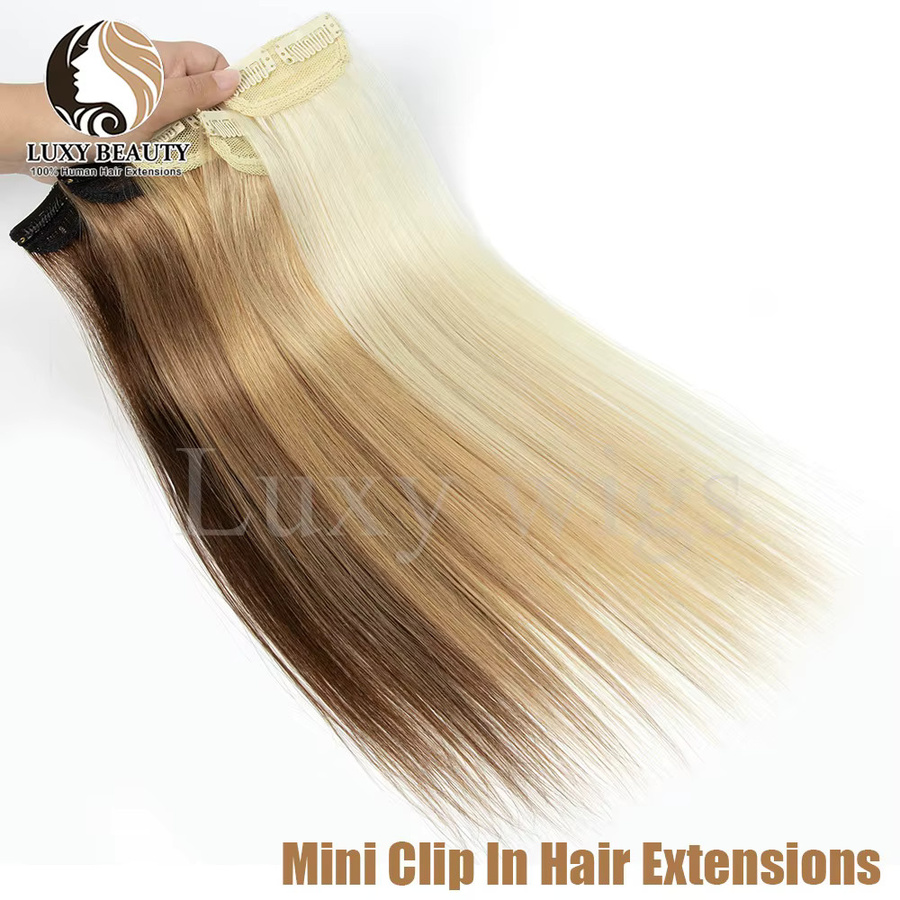 Luxy Beauty Clip-in-Haarverlängerungen, echtes Menschenhaar, braun, 5 Stück, Damen - Bild 2