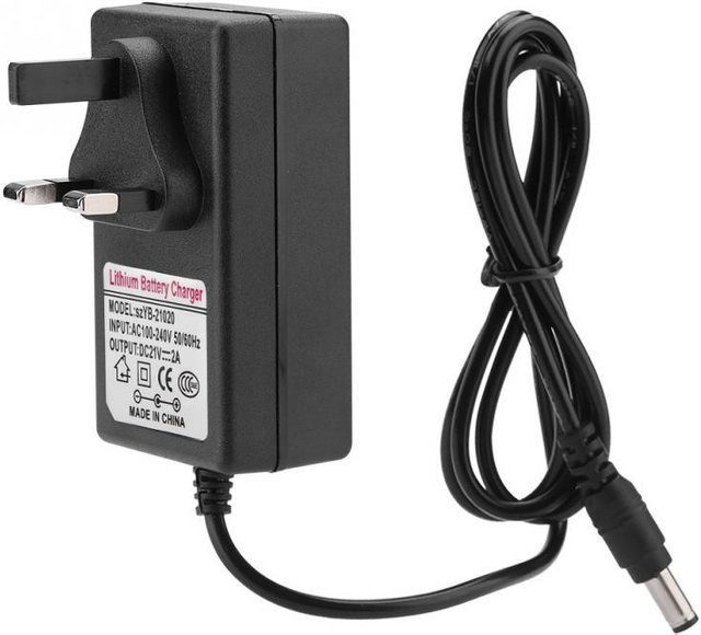 Aamazing Ladegerät Netzteil Adapter für Lithium-Ionen-Batterien mit UK-Stecker, Schwarz - Bild 1