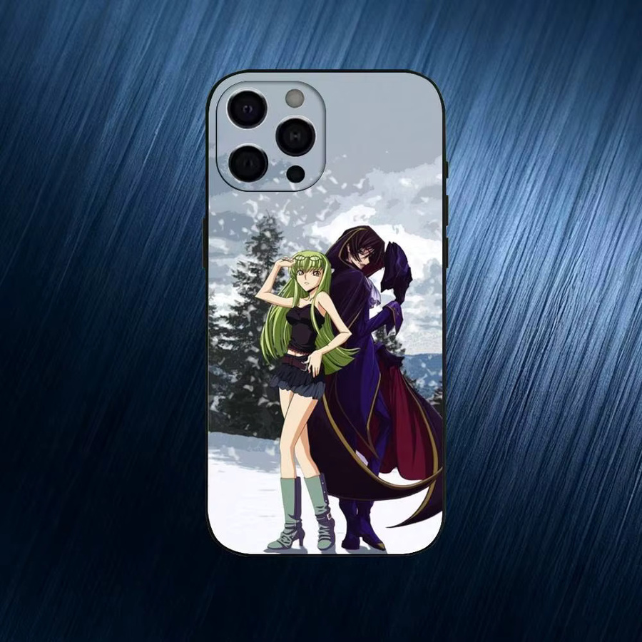 Anime Code Geass Handyhülle aus weichem Silikon für iPhone 17 16 15 14 13 12 11 Plus Pro Max in Schwarz - Bild 2