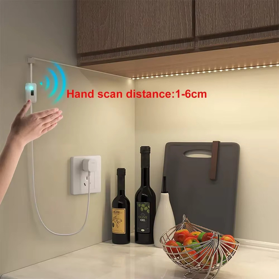 Acosh Neon LED Lichtstreifen mit USB-Anschluss und Handbewegung-Sensor für TV-Hintergrundbeleuchtung oder Unterschrank-Nachtlicht, Weiß - Bild 2