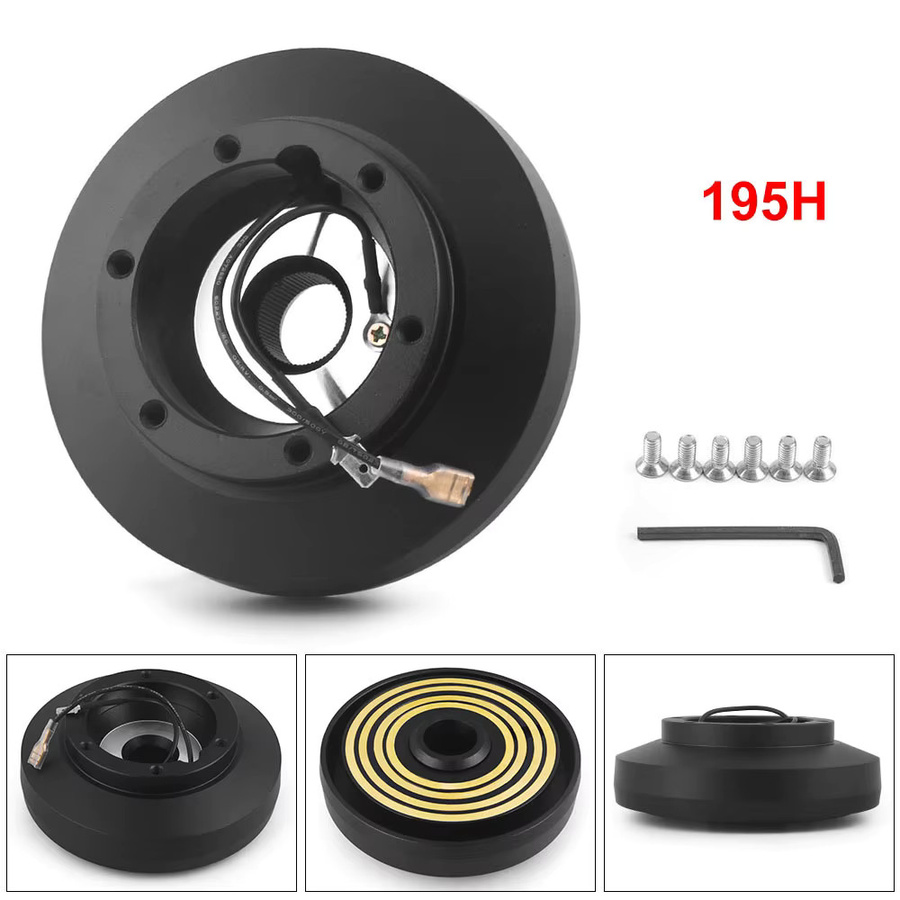 Dynoracing Racing Auto Lenkrad Halterung Kurze Nabe Adapter 195H Quick Release Kit für Mercedes Benz 1976-1995, Schwarz - Bild 1