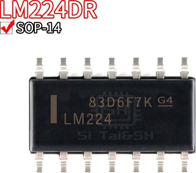 10 Stück LM224DR Operationsverstärker-IC Patch 14-polig SOP14 in Schwarz von Si Tai & SH - Bild 1