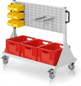Kappes RasterMobil Gr. 2 Rollbarer Rollcontainer in Grau mit 2 Schlitzplatten und Ausstattung, Höhe: 89 cm - Bild 1