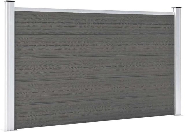 vidaXL Gartenzaun aus WPC in Grau, B/H: 180 x 105 cm - Bild 1