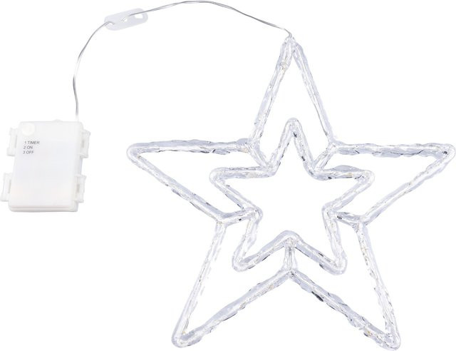 Viva Domo LED-Hänger Stern in Transparent und Weiß mit Batteriebetrieb - Bild 1