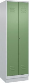 C+P Spind Classic PLUS mit Sockel, 2 Abteile, Resedagrün und Grau, H x B x T: 195 x 60 x 50 cm - Bild 1