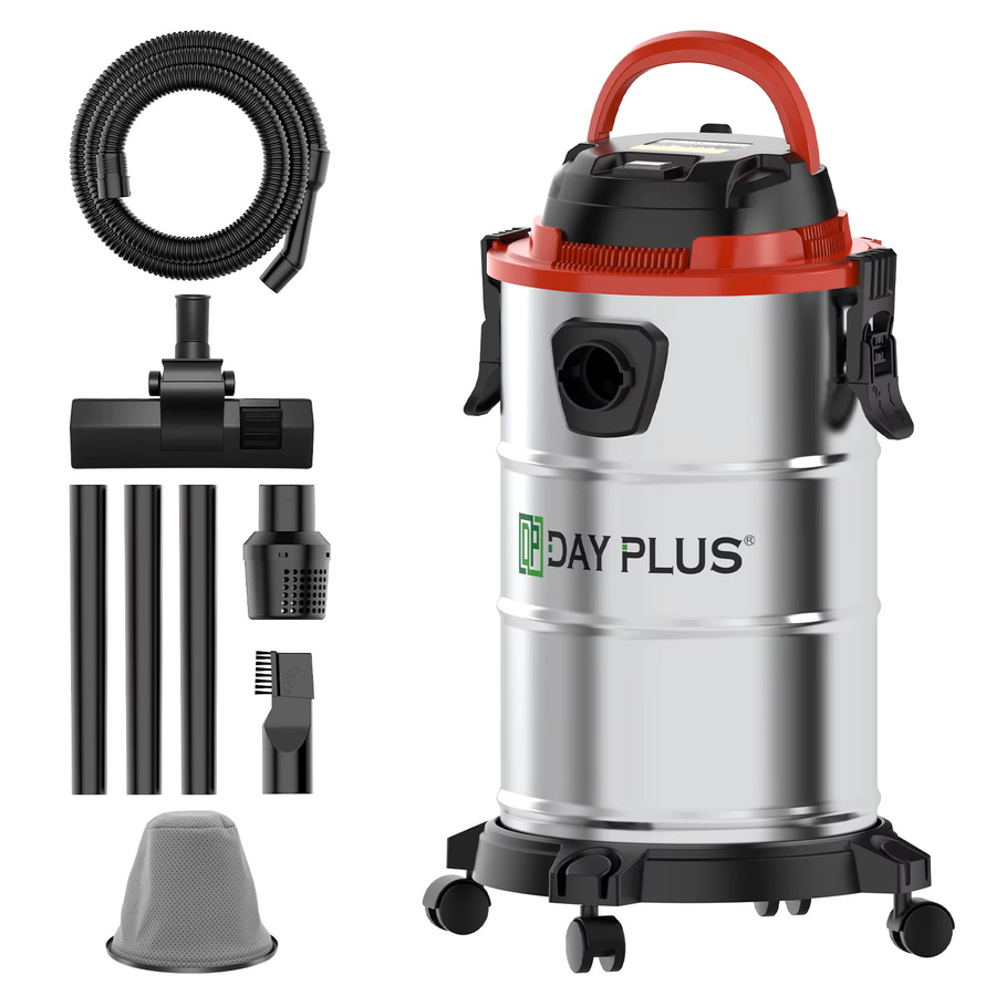 DayPlus 3-in-1 Nass-/Trockensauger mit 2400W und 20kPa Saugkraft, Industriesauger mit HEPA-Filter und Gebläsefunktion, Farbe: Silber/Edelstahl, Volumen: 18 l - Bild 7