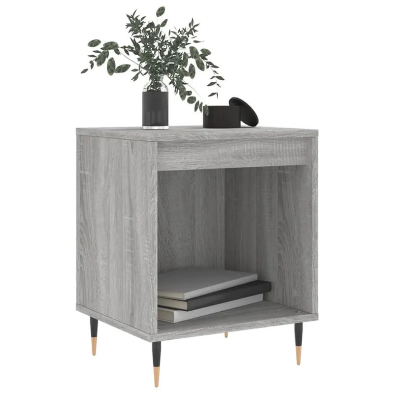 Vidaxl Nachttische 2er-Set in Grau, Modernes Design aus Holzwerkstoff und Metall, B/T/H: 40 x 35 x 50 cm - Bild 6