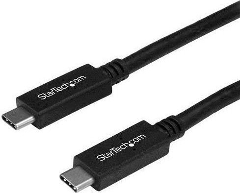 StarTech.com USB-C auf USB-C Kabel mit 5A Power Delivery, USB 3.0 (5Gbit/s) und 4K Unterstützung, Schwarz, Länge: 1,8 m - Bild 1
