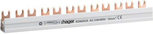 Hager Phasenschiene KDN263A Grau 63 A 12 Module - Bild 1