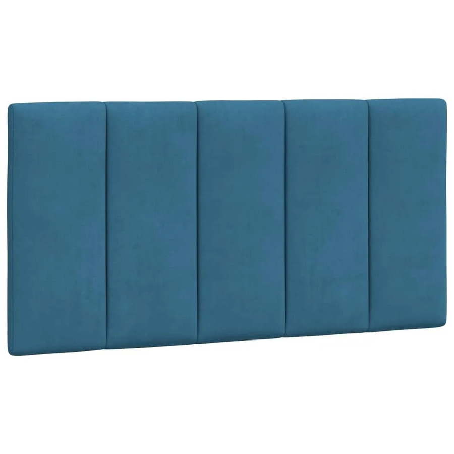 vidaXL Kopfteil-Kissen Hanko Blau aus Samt mit Linien-Design, Breite: 100 cm - Bild 2