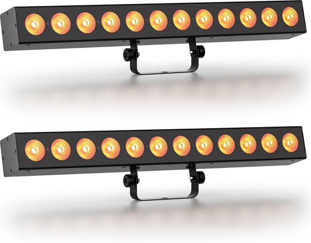 U'King 2er Set RGBWA + UV 6in1 LED Wall Washer mit DMX512, wiederaufladbare Bühnenbeleuchtung für DJ, Party und Hochzeit, Schwarz - Bild 1