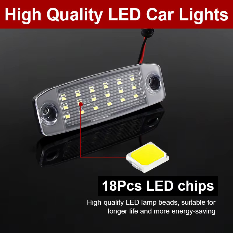 APMATAUTO 2er-Set LED Kennzeichenleuchten Weiß 12V mit 18 SMD LEDs für Kia Sportage ab 2010, Hyundai Kona ab 2017 und i40 CW ab 2011 - Bild 2