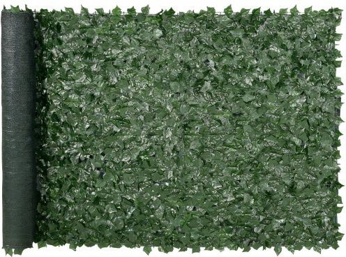 VEVOR Sichtschutzzaun aus künstlichem Efeu in Grün, B/H: 3 x 1,5 m, künstliche Hecke mit Netzgewebe für Garten, Hof und Balkon - Bild 1