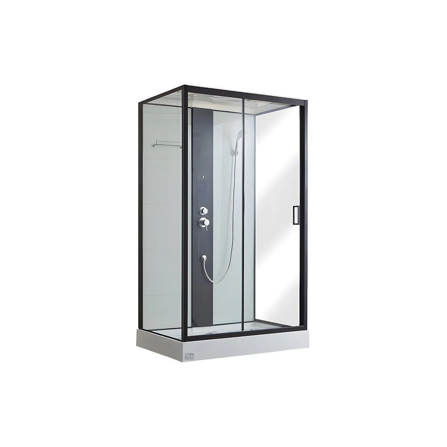 Vente-unique Duschkabine Primea Eckdusche rechteckig Schwarz B: 120 cm, H: 215 cm - Bild 2
