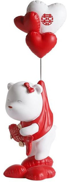 Kreativer Ballon-Bär als Dekoration für Verlobung und Hochzeit in Weiß - Bild 1