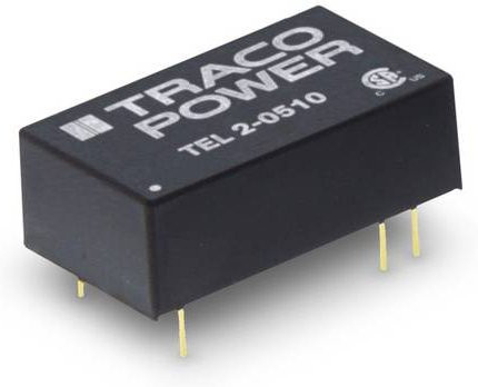TracoPower TEL 2-1222 DC/DC-Wandler Schwarz, Print 12 V/DC 12 V/DC -12 V/DC, 2 Ausgänge, 83mA, 2W - Bild 1
