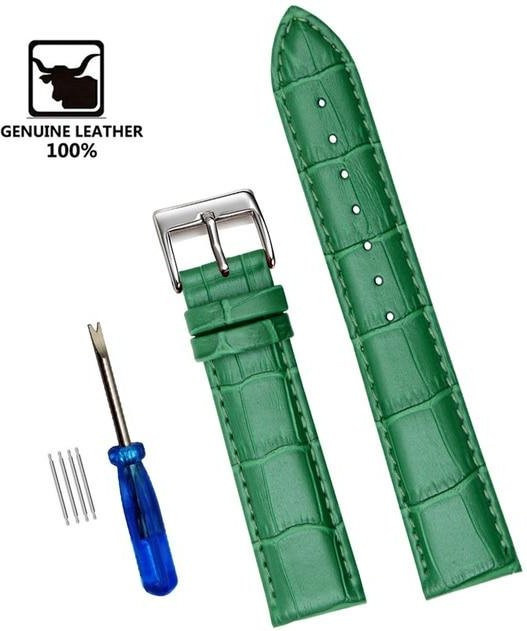 Ka Chen Muxi Uhrenarmband Leder, Blau, 20mm, Herren - Bild 1