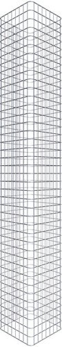 Gabiona Gabionensäule eckig, silberfarben, H x B x T: 200 x 42 x 42 cm - Bild 1