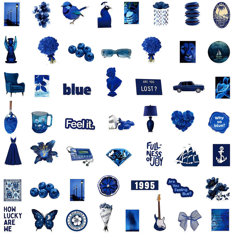 Rspctou Graffiti-Aufkleber, Vintage, blue, 10-teiliges Set - Bild 3