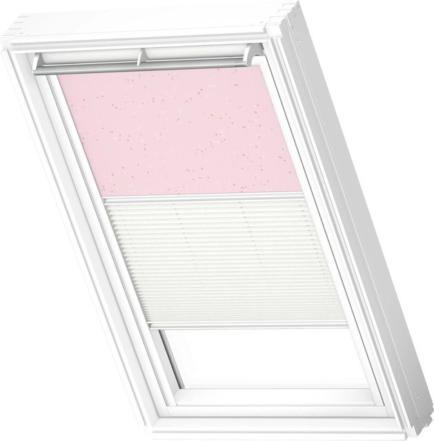 Velux Verdunkelung Plus Rollo Sterne Rosa B: 78 cm, H: 140 cm - Bild 1