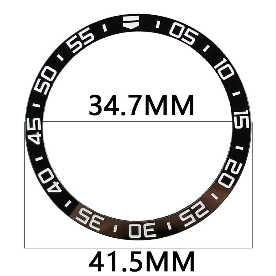 Dwayne Campbell Keramik-Lünetteneinsatz, Schwarz, 41,5 mm * 34,7 mm, Unisex - Bild 1